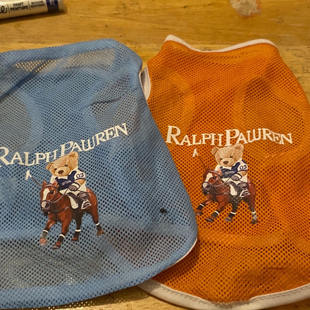Ralph Lauren Blue and Orange Mesh Dog/Cat Shirts